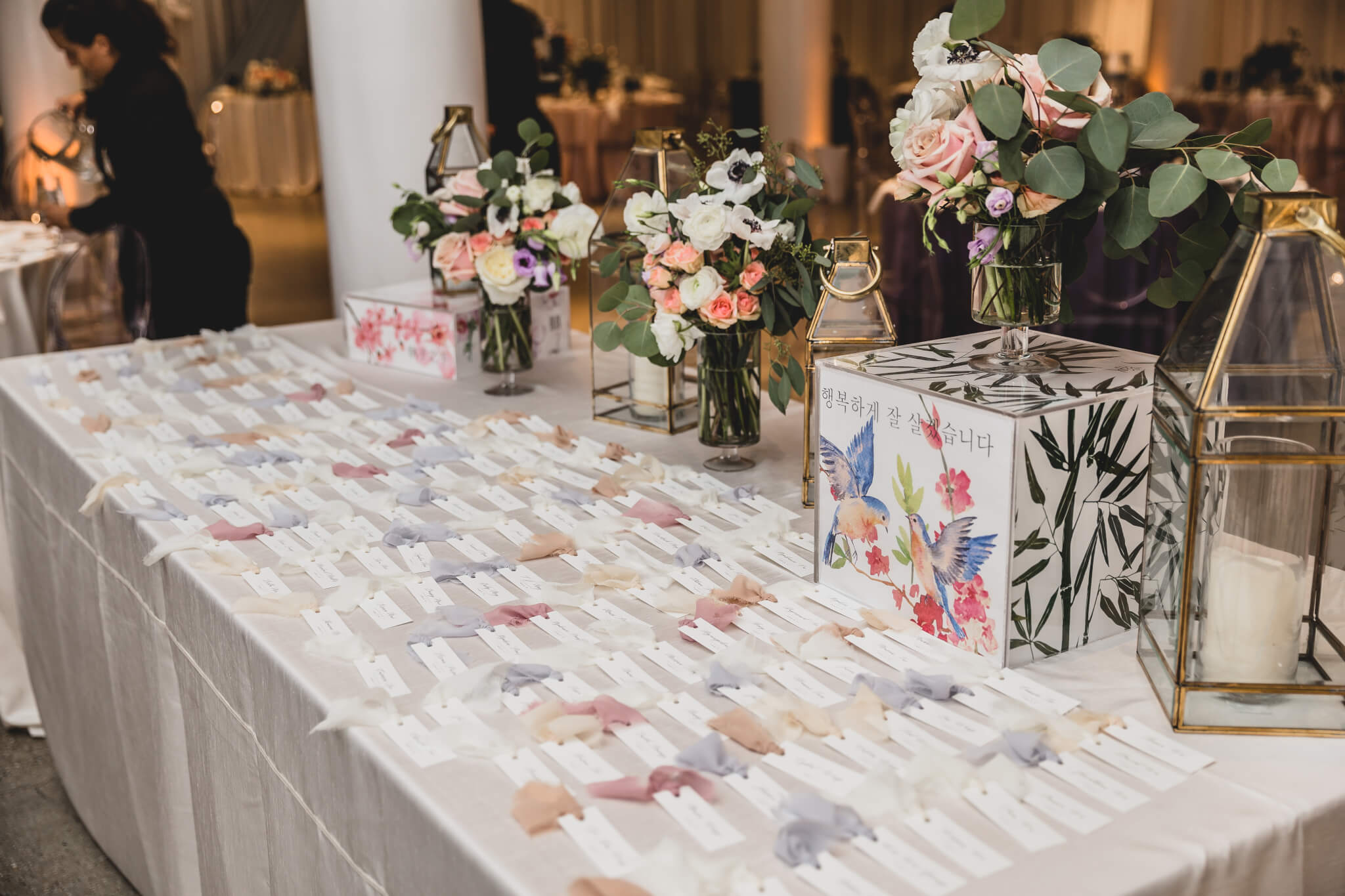 wedding place card table